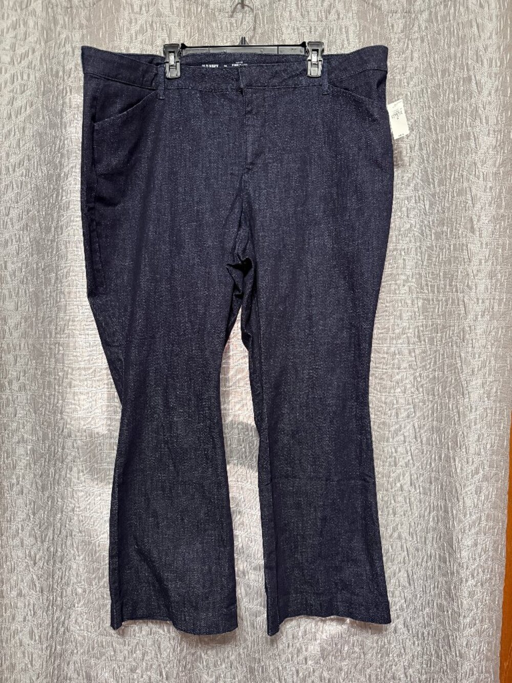 Old Navy NWT Size 24 Plus High Waisted Pixie Flare Pants Dark Wash Indigo